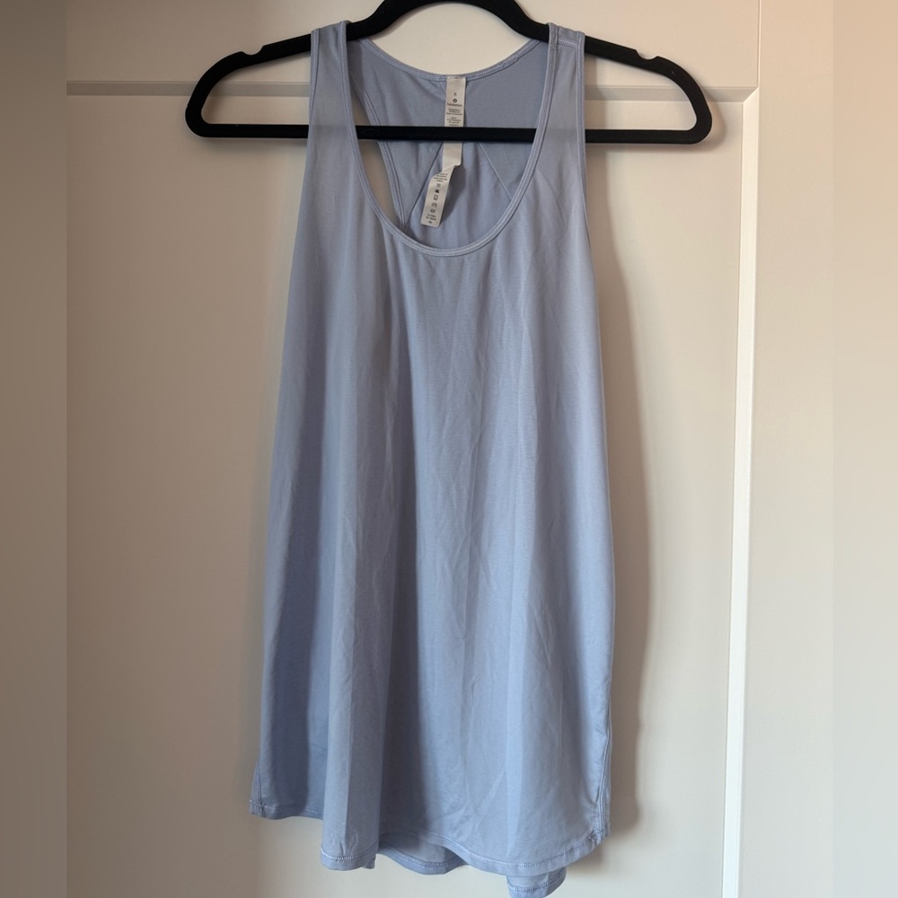 Lululemon Essential Tank Top Pleated, Light Blue, sz 6